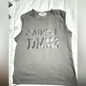 Christian Dior Charcoal Sleeveless Tank